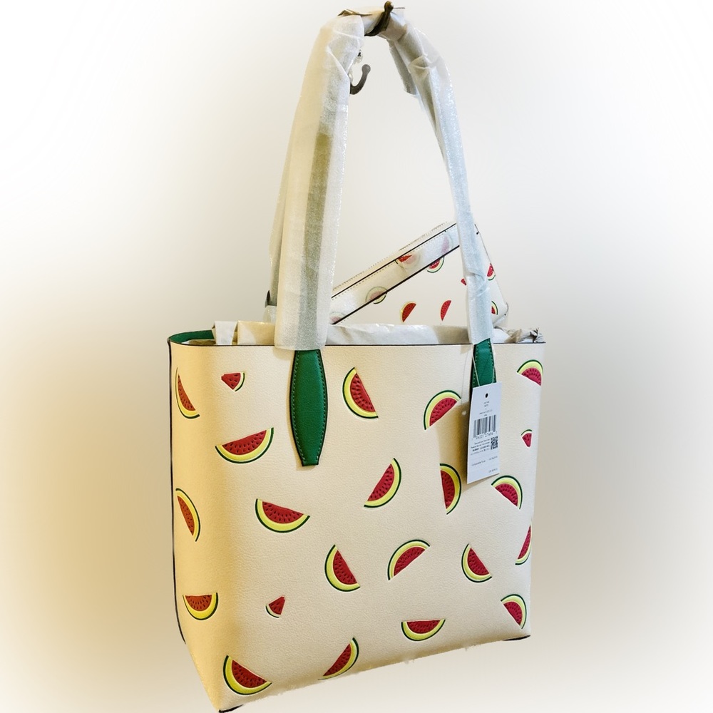 💕 NWT 3 Items Bundle Kate Spade ♠️ Watermelon Tote + 🍉 Wristlet + Wallet 🍀🍉 - Picture 4 of 13
